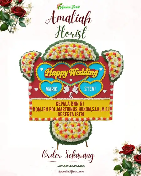 Papan Bunga Pernikahan Tomajiko